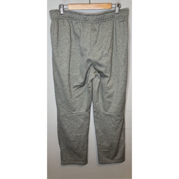 Men’s Nike Large Sweatpants Grey Fleece Lined Dri fit Inside Drawstring Gray - Picture 2 of 6